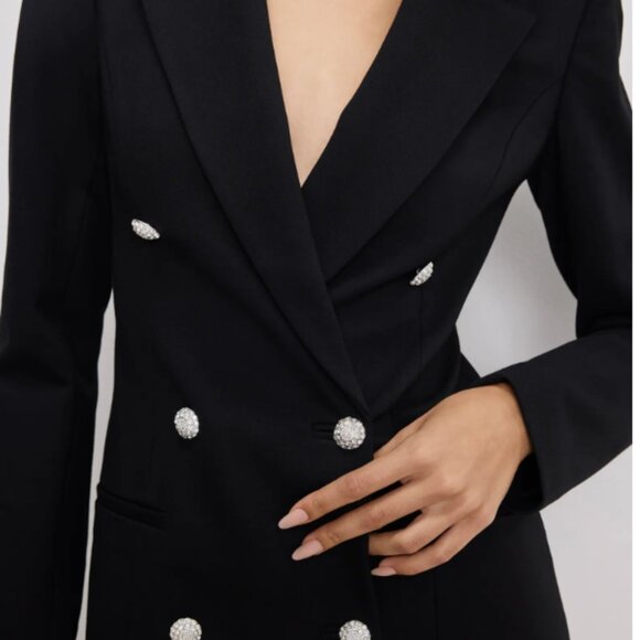 GOOD AMERICAN Luxe Suiting Exec Long Sleeve Blazer Minidress (3XL) New With Tags - Picture 3 of 5